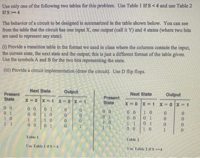 Solved Use only one of the following two tables for this | Chegg.com