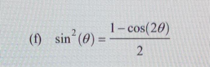 Solved 1. Using Euler's Formula, etiθ=cos(θ)±isin(θ), derive | Chegg.com