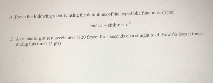 Solved 14. Prove The Following Identity Using The | Chegg.com