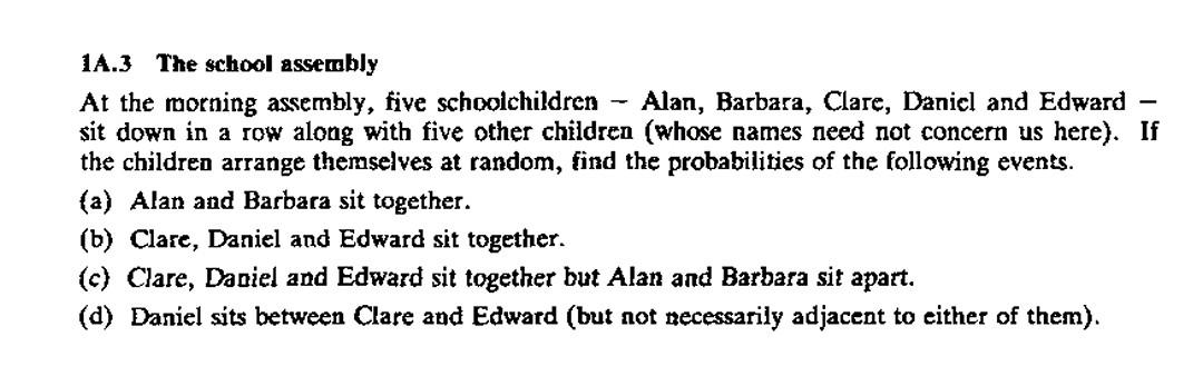 Solved 1A.3 The school assembly At the morning assembly, | Chegg.com
