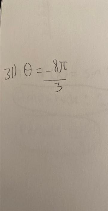 Solved 1) θ=3−8π | Chegg.com