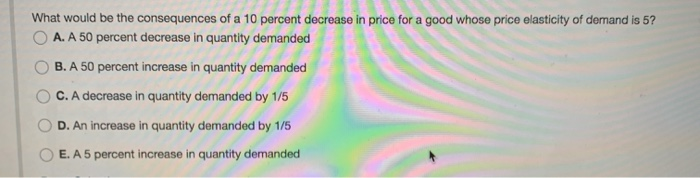 Solved What would be the consequences of a 10 percent | Chegg.com
