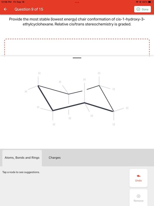 Solved Provide the most stable (lowest energy) chair