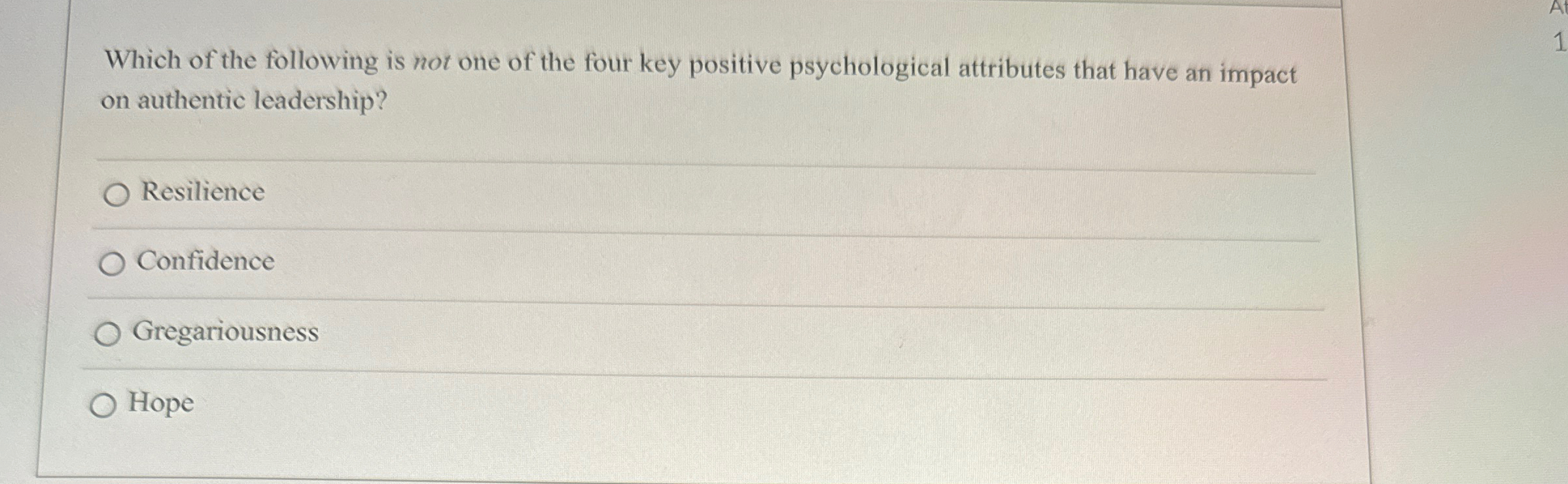 Solved Which of the following is not one of the four key | Chegg.com