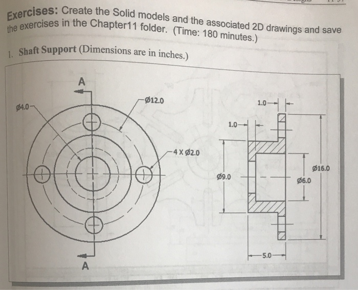 Solved Exercises: Create es. Create the Solid models and the | Chegg.com