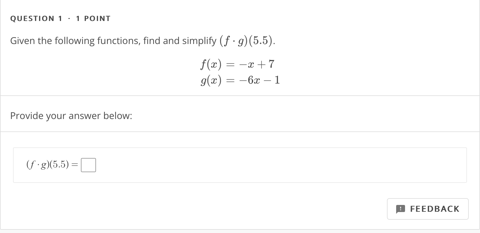 Solved Question 1 1 ﻿pointgiven The Following Functions