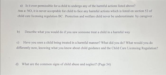 Solved a) Is it ever permissible for a child to undergo any | Chegg.com