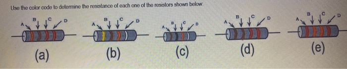 Solved Use the color code to determine the resistance of | Chegg.com