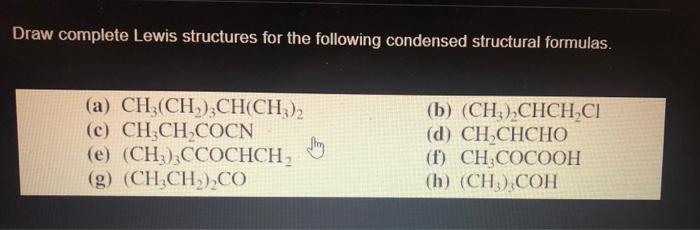 Solved Draw complete Lewis structures for the following | Chegg.com
