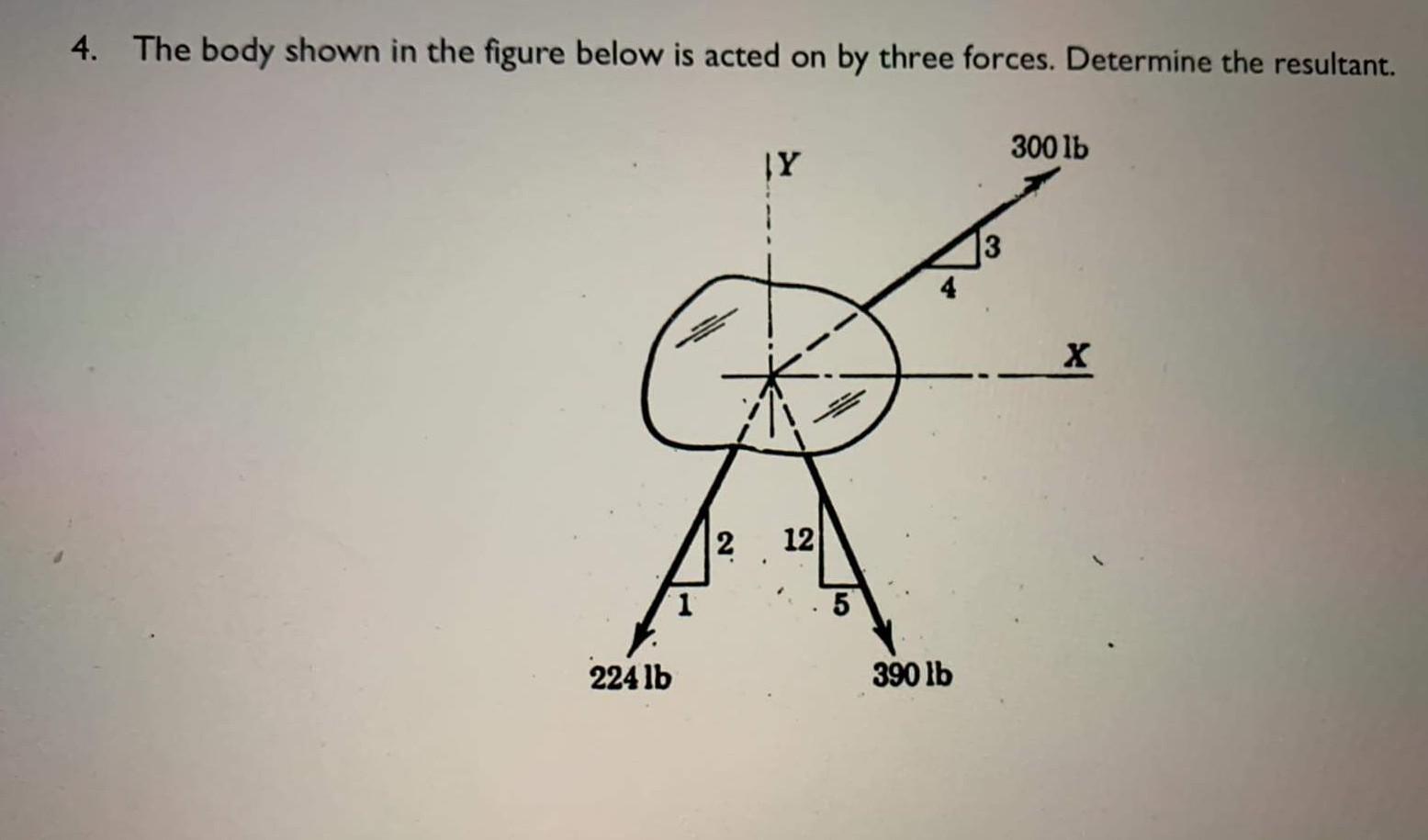 Solved 4. The body shown in the figure below is acted on by | Chegg.com