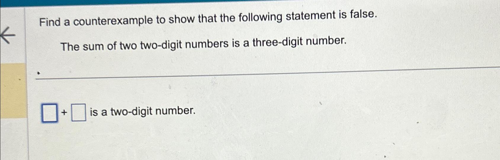 Solved Find A Counterexample To Show That The Following | Chegg.com