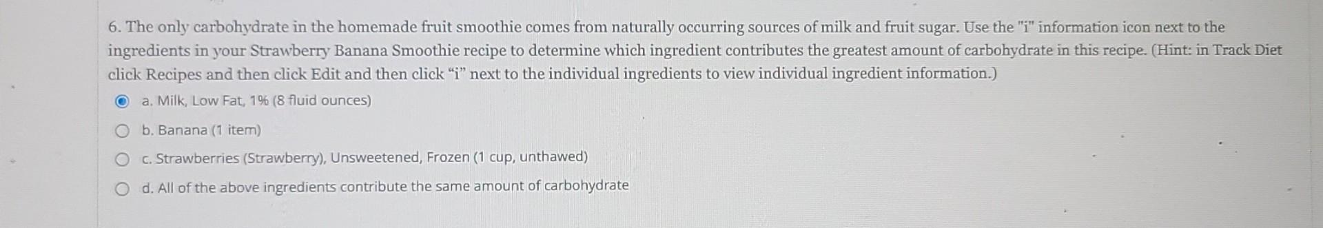 6. The Only Carbohydrate In The Homemade Fruit 