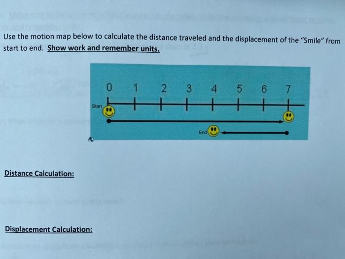Solved Use the motion map below to calculate the distance