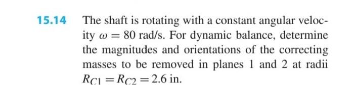 15.14 The shaft is rotating with a constant angular | Chegg.com