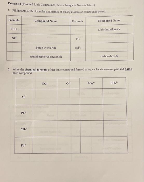 Solved Exercise 1 (Atomic Theory and Atomic Structure, | Chegg.com