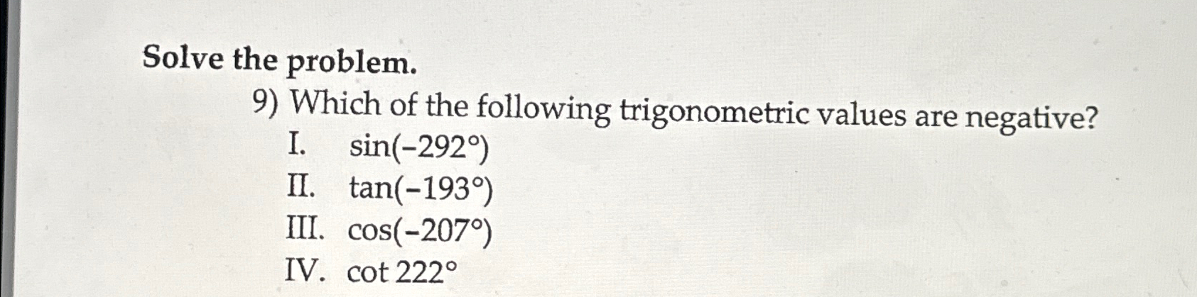 Solved Solve the problem.Which of the following | Chegg.com