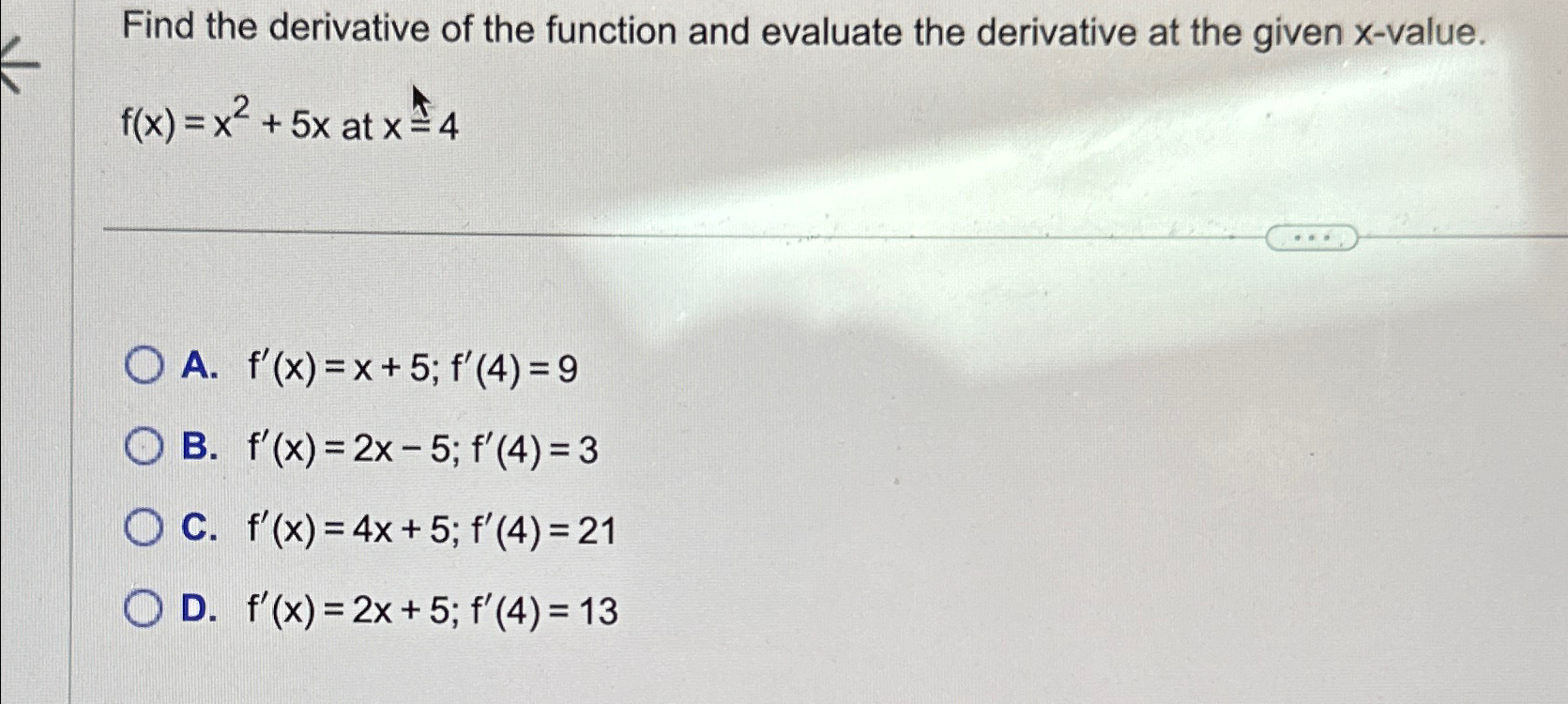 Solved Find the derivative of the function and evaluate the