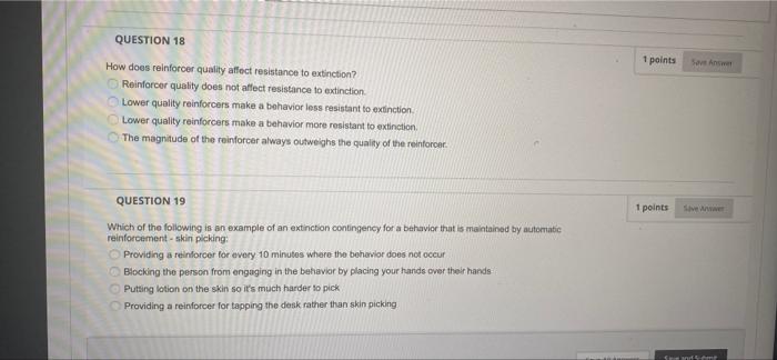 Solved QUESTION 18 1 points Save Answer How does reinforcer | Chegg.com