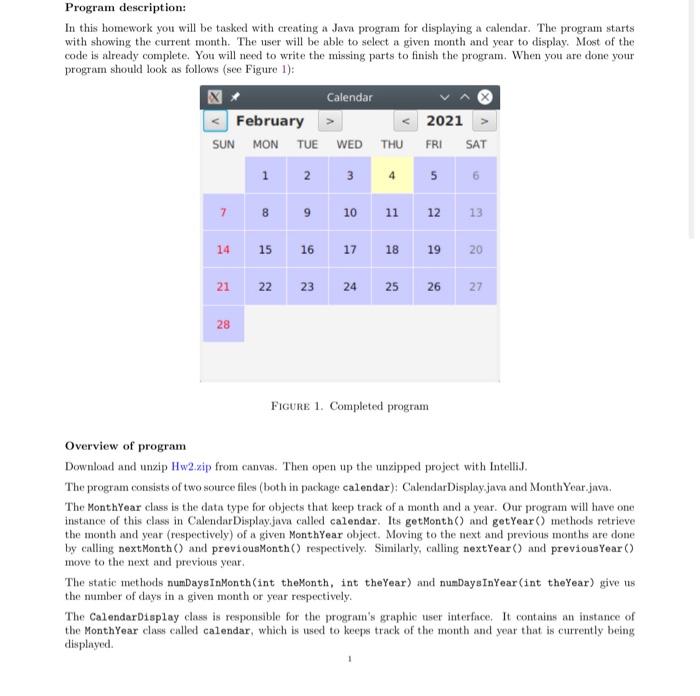 Solved Program description: In this homework you will be | Chegg.com