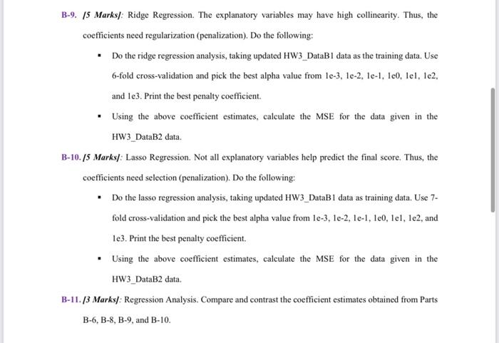 Problem B [50 Marks]: Solve All The Questions Using | Chegg.com