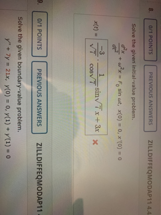 Solved 0/1 POINTS PREVIOUS ANSWERS ZILLDIFFEQMODAP11 4.4 | Chegg.com