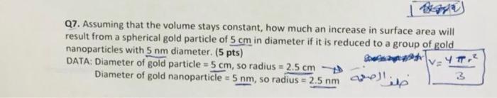 Solved Assuming that the volume stays constant, how much an | Chegg.com