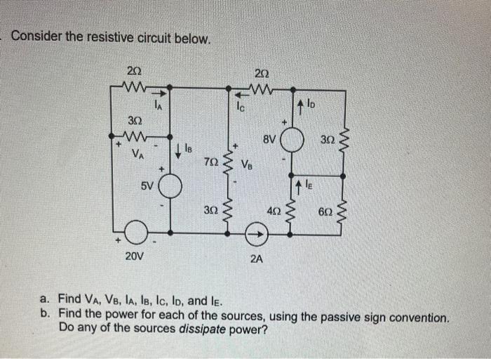 Solved Consider The Resistive Circuit Below. A. Find | Chegg.com