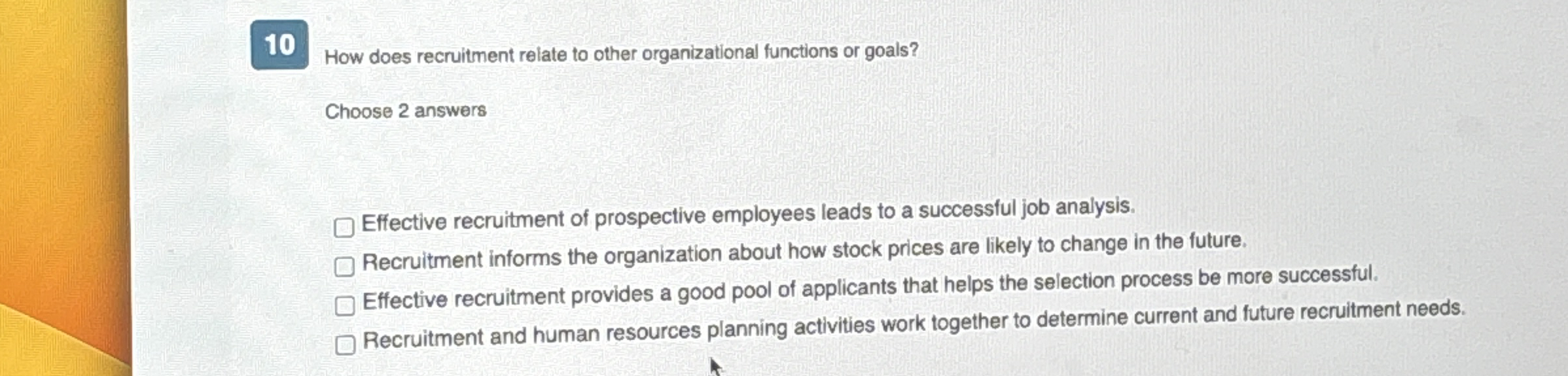 Solved How does recruitment relate to other organizational | Chegg.com