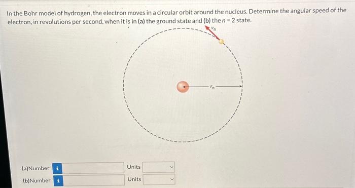Solved In the Bohr model of hydrogen, the electron moves in | Chegg.com