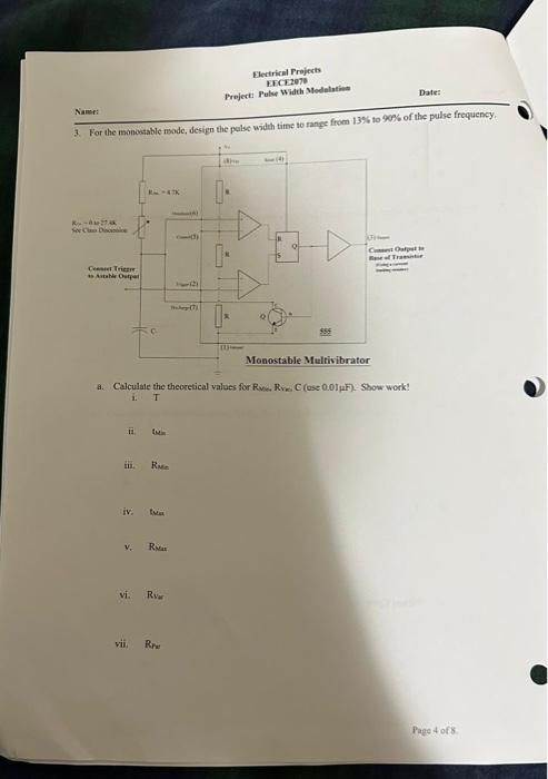 Solved Projest Pulse Width Modulation for speed control of | Chegg.com