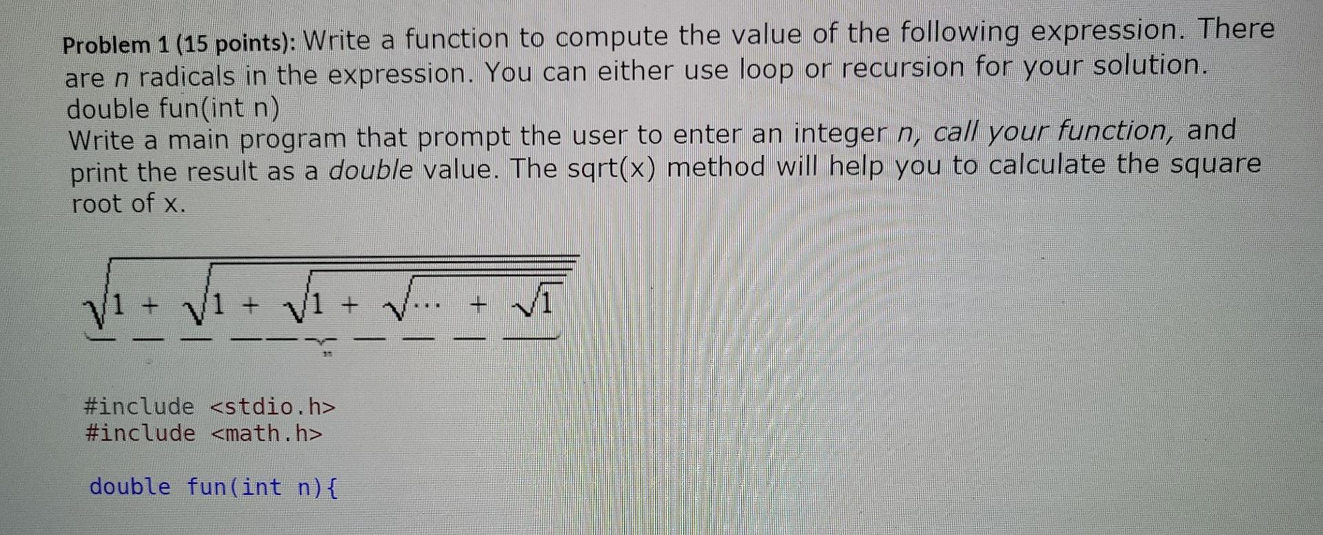Solved Need 2 programs coded in C, not C++. I use DevC++ as | Chegg.com