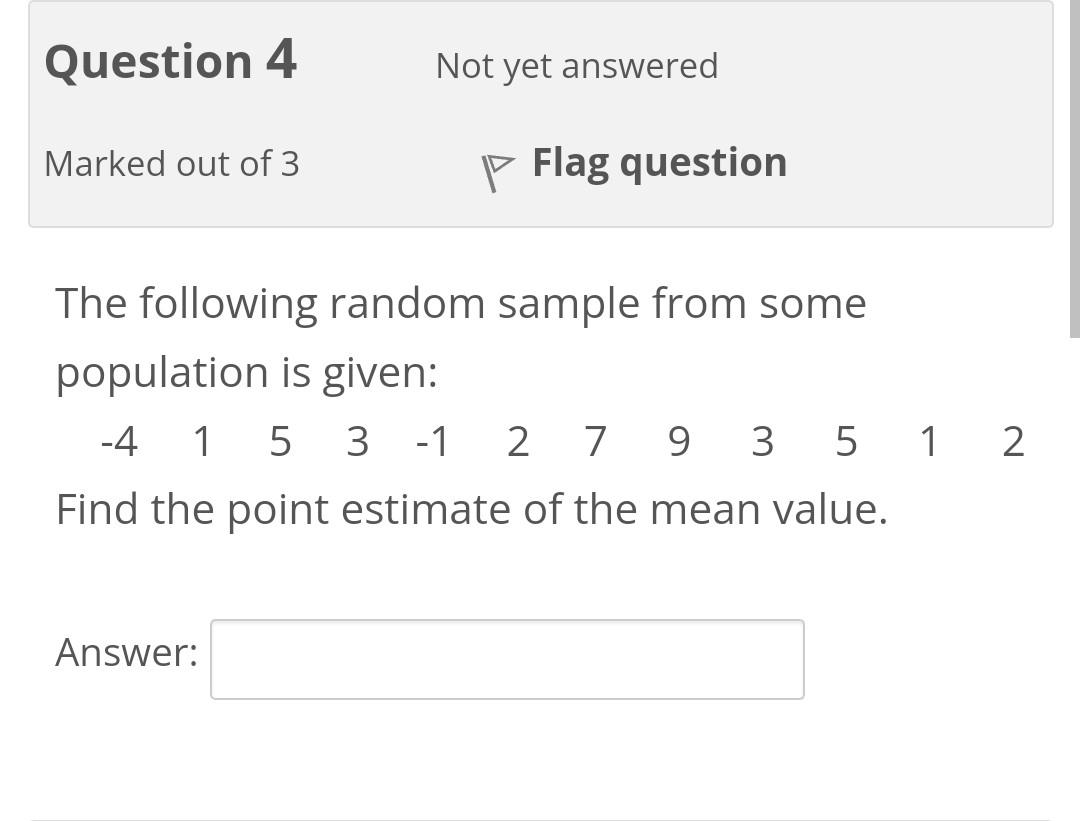Solved The following random sample from some population is | Chegg.com