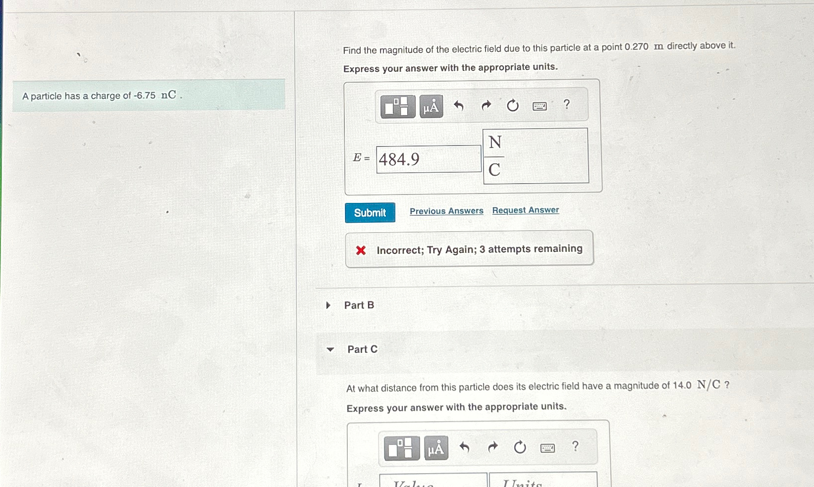 Solved Find the magnitude of the electric field due to this | Chegg.com