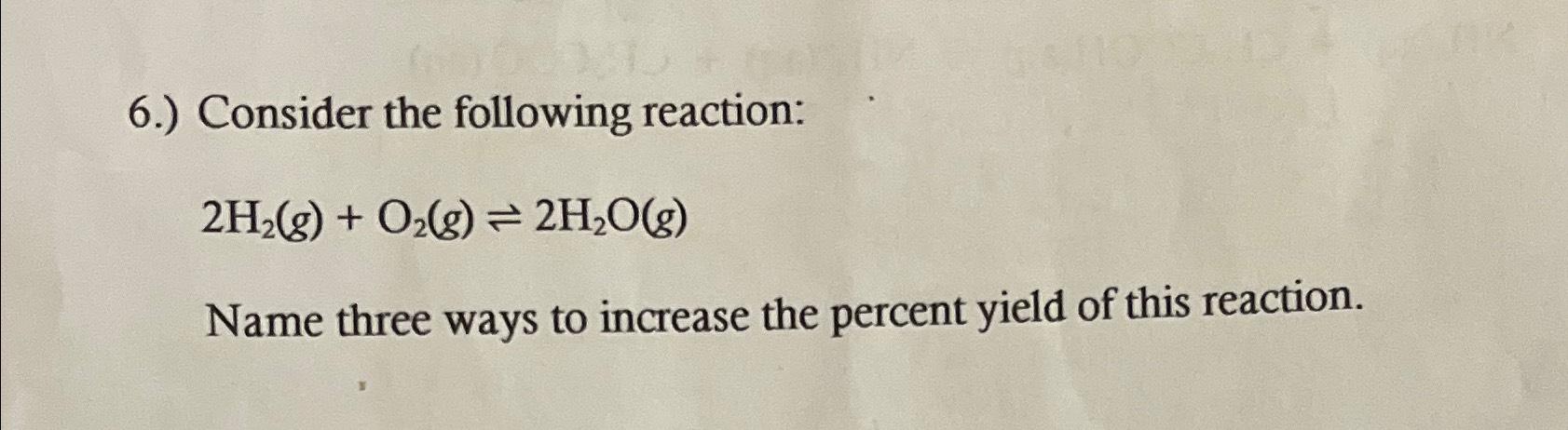 Solved 6.) ﻿Consider The Following | Chegg.com