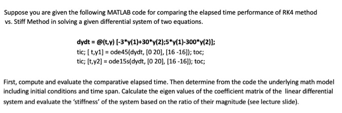 Suppose you are given the following MATLAB code for | Chegg.com