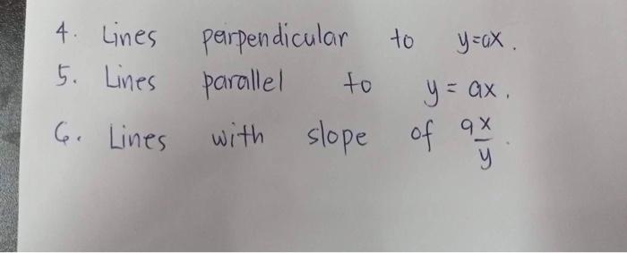 solved-4-lines-perpendicular-to-y-ax-5-lines-parallel-to-chegg