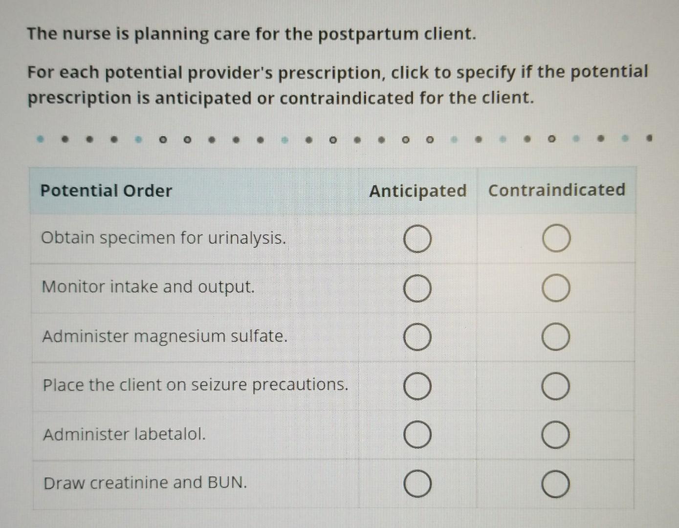 Solved A Nurse Is Caring For A Postpartum Client Exhibit 1 Chegg