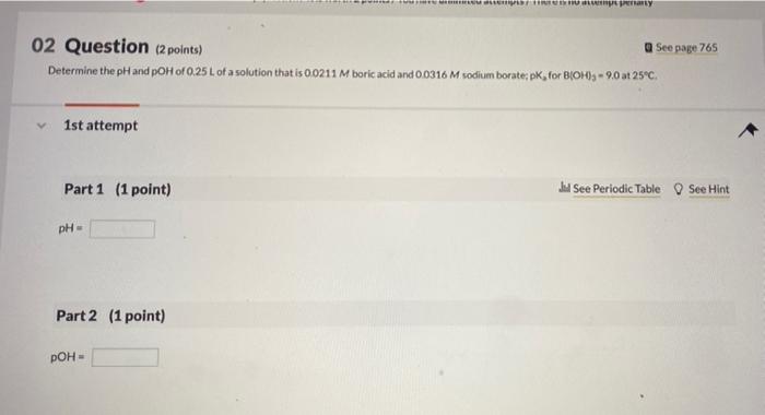 Solved fy 02 Question (2 points) See page 765 Determine the | Chegg.com
