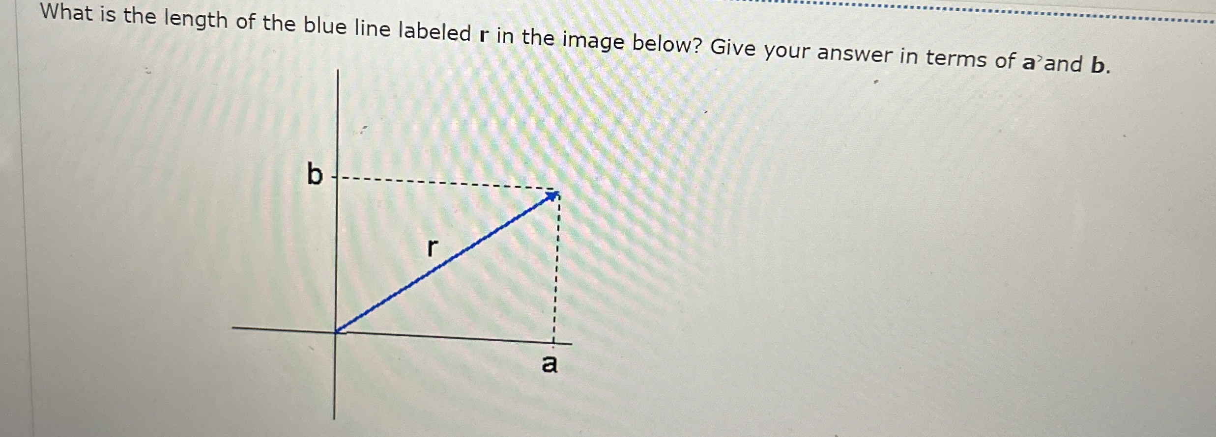 Solved What is the length of the blue line labeled r ﻿in the | Chegg.com