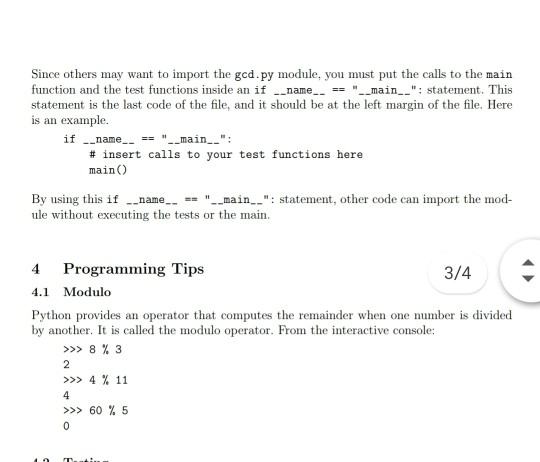 Since others may want to import the ged.py module, you must put the ...