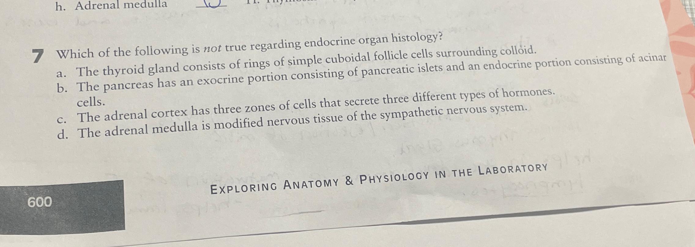 Solved h. ﻿Adrenal medulla7 ﻿Which of the following is not Biology Diagrams