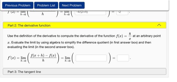 Solved Use the definition of the derivative to compute the | Chegg.com