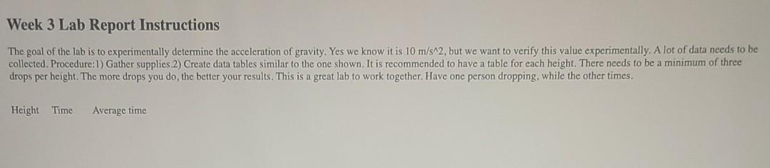Solved Week 3 Lab Report Instructions The goal of the lab is | Chegg.com