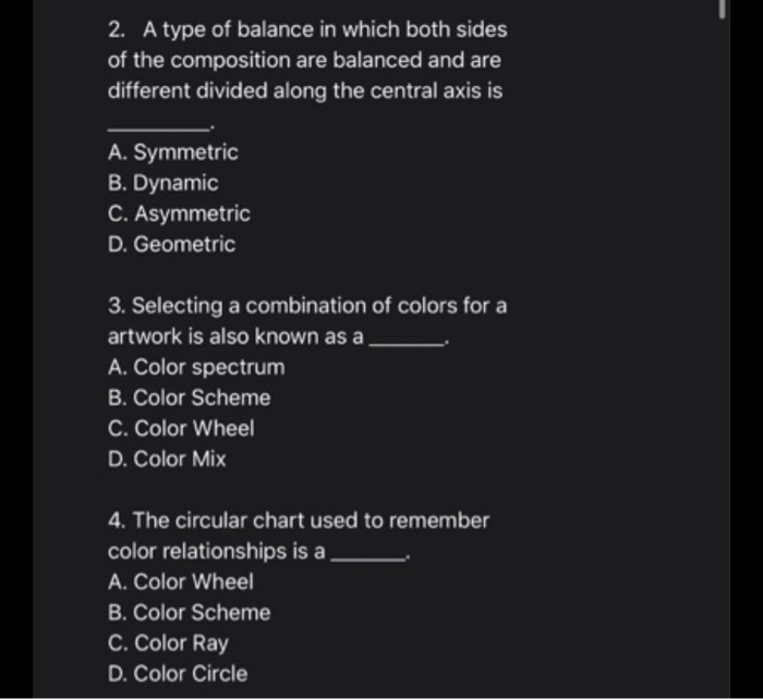 Balanced type chart