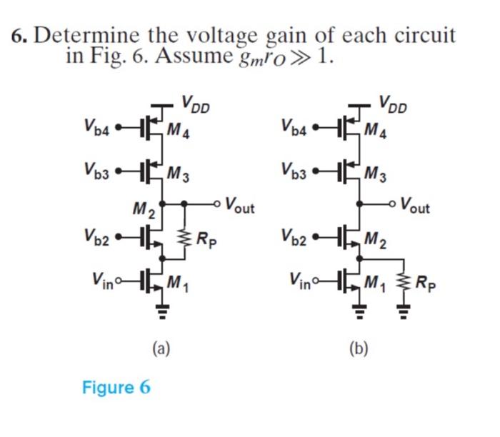 Solved Determine The Voltage Gain Of Each Circuit In Fig Chegg Com