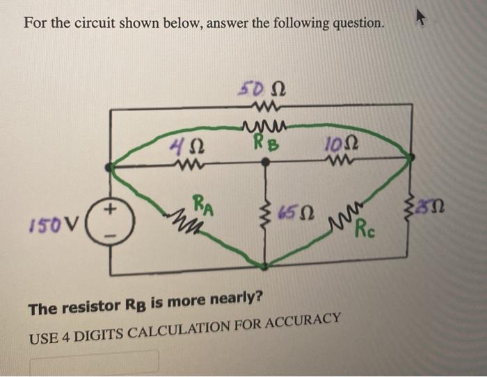 Solved For The Circuit Shown Below, Answer The Following | Chegg.com