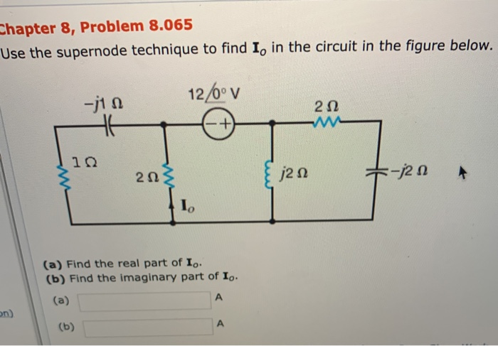 Solved Chapter 8, Problem 8.065 Use the supernode technique | Chegg.com