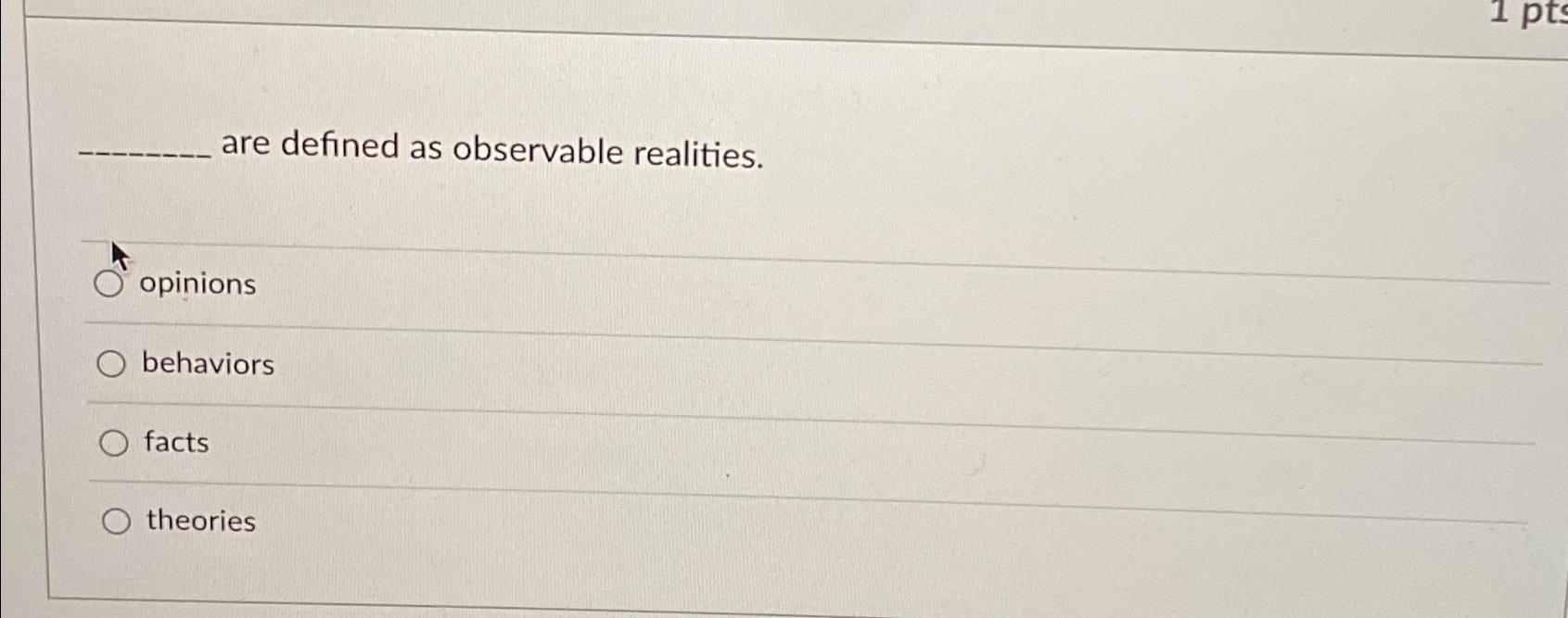 Solved are defined as observable