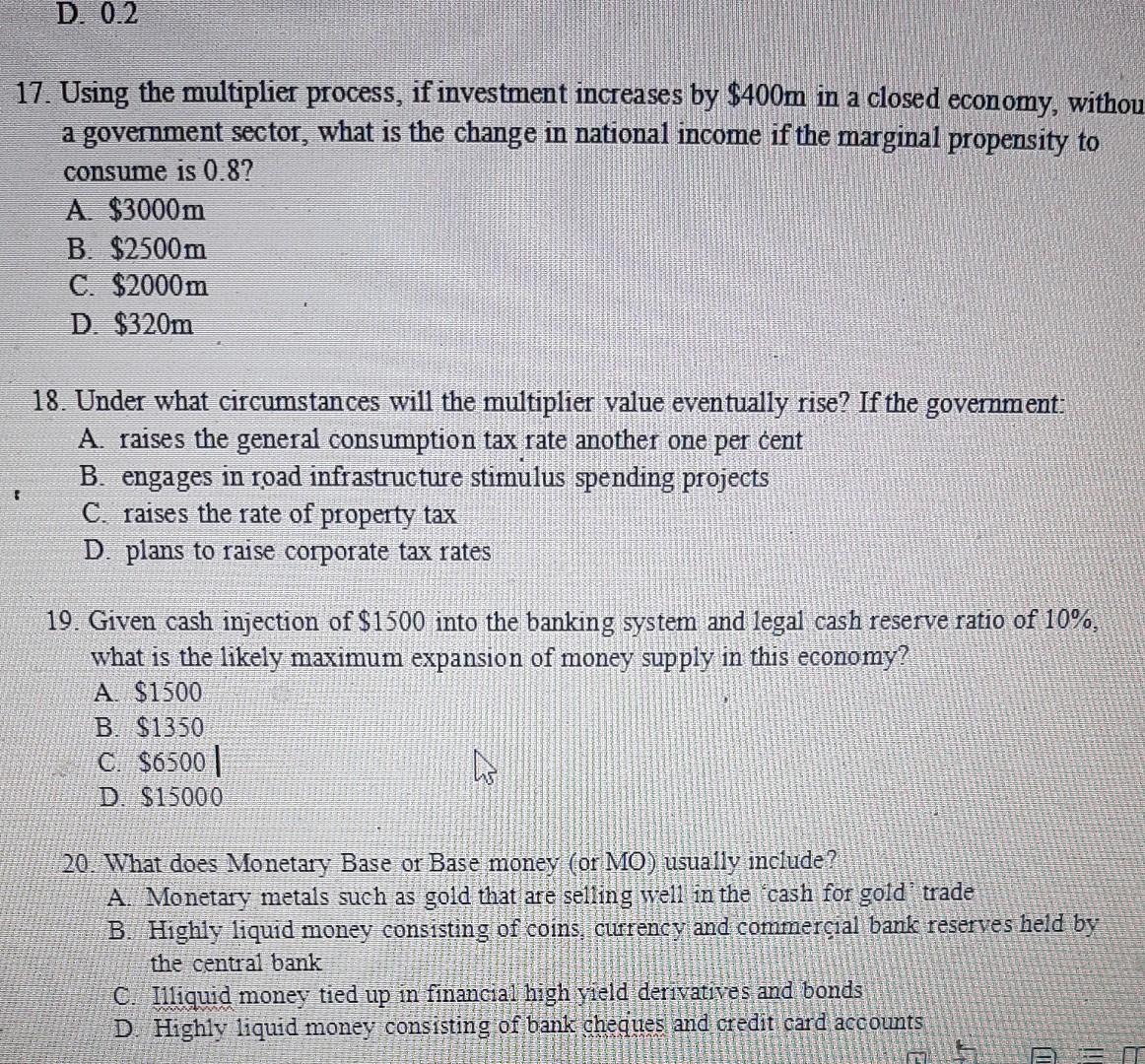 solved-17-using-the-multiplier-process-if-investment-chegg