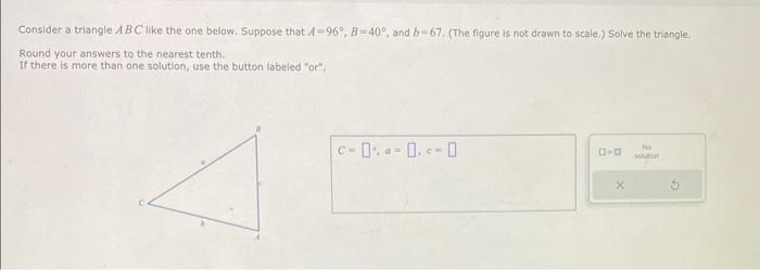 Solved Consider a triangle ABC like the one below. Suppose | Chegg.com